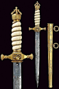 An imperial Navy officer's dagger, Germany early 20th century.