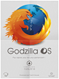 《哥斯拉》与 火狐浏览器 合作款最新概念 Logo