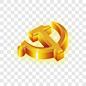 金色创意党徽漂浮元素PNG图片 来自PNG搜索网 pngss.com 免费免扣png素材下载！