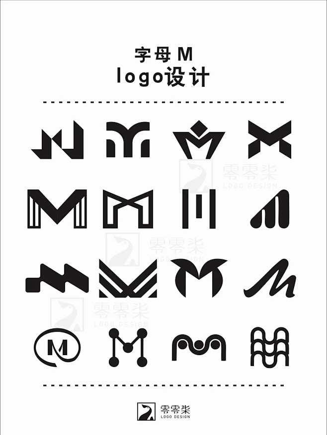 600个M字母的创意logo（三）-花瓣网
