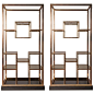 美式Stunning pair of  brass Romeo Rega etagere, 1975, published | From a unique collection of antique and modern shelves at http://www.1stdibs.com/furniture/storage-case-pieces/shelves/