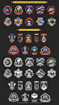 19款科幻太空外星人宇宙飞船徽标徽章logo图标国外设计素材ai源文件素材