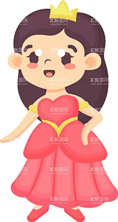 公主  - 源文件下载【酷图网】公主,童话,卡通,手绘,插图,卡通人物,童话人物,小公主