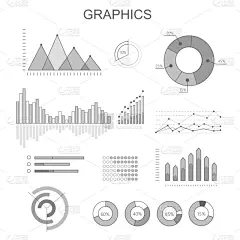 图表,黑白图片,数码图形,商务,百分比号,策略,模板,褪色