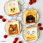 Animal toast art by (@iaminny)