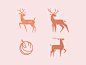 Deer options deer symbol mark logo