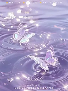 《原创动态壁纸》流光紫色水面蝴蝶梦与美学 - 小红书