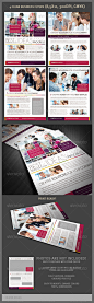 4 Clean Business Flyers海报广告设计素材模板源文件-淘宝网