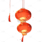 中国风红色灯笼贴纸