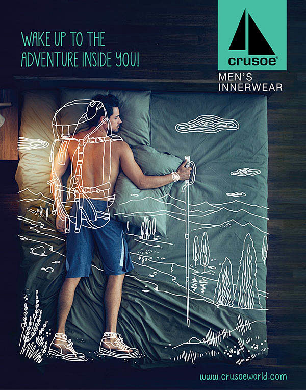 Crusoe男士内衣品牌推广海报欣赏