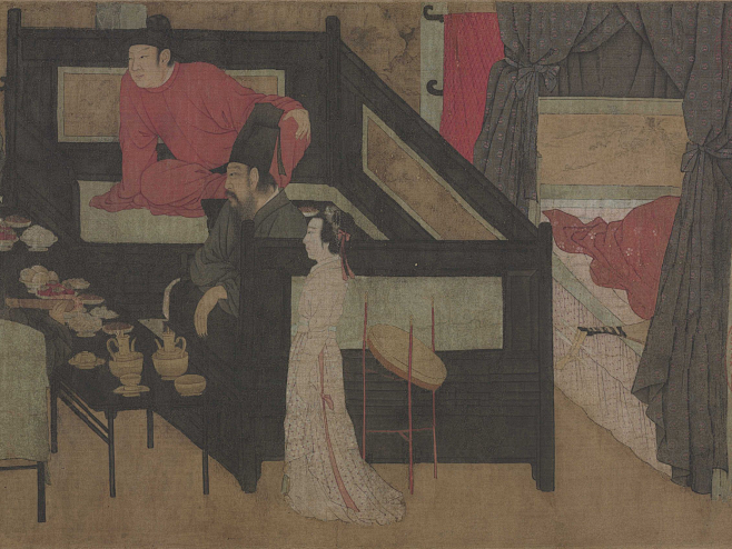 顾闳中-韩熙载夜宴图局部