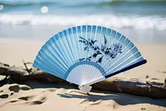 中式折扇夏至作品图片