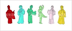 戏剧人物剪影  - 源文件下载【酷图网】戏剧人物剪影,剪影,人物剪影,舞动人物,戏曲人物剪影,矢量,唱戏的人,速写人物,