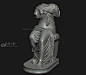 破损的女人体坐像，古罗马希腊雅典宗教神话人物女人体模型，石膏像雕像青铜像雕塑 - 雕塑3d模型 3dsnail模型网