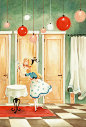 Alice in Wonderland
by Daniela Volpari

这是意大利插画家Daniela Volpari画的《爱丽丝梦游仙境》，她的画风既复古又梦幻。

儿童插画超话#每日分享绘本##绘本#
个人主页O网页链接 ​​​​