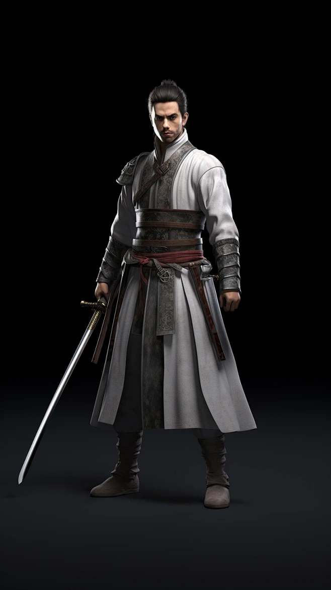 barton__joker_A_tall_man_looking_straight_front_face_camera_swo ...