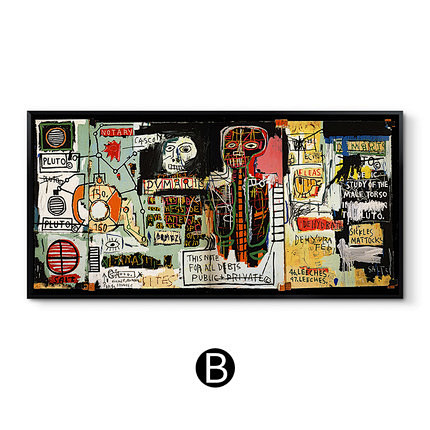 Basquiat巴斯奎特艺术涂鸦大尺寸装...