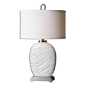 Uttermost Valleve Gloss White Table Lamp
