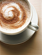 视角,构图,图像,摄影,米色_200414433-001_Cappuccino with swirl of chocolate, close-up_创意图片_Getty Images China