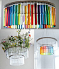 Test tube chandelier! <3 Right over my future dining periodic table, please ;): 
