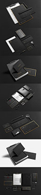 高级商业商务文具品牌VI样机展示模型mockups