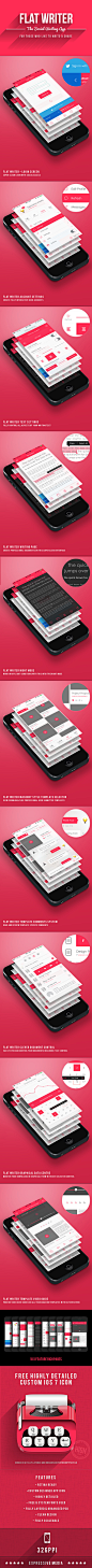 Flat Writer on Behance