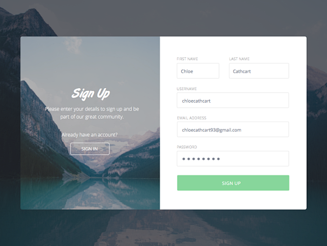 Day 1/30 - Sign Up F...