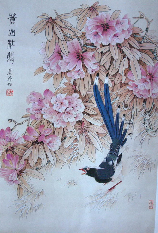 王庆升作品 工笔画 --- 花鸟