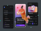 Productivity Dark Mobile App user interface 3d illustration 3d mockup task dark mode dark minimal clean gradient onboarding illustration navigation productivity app mobile ux design ui design ux ui