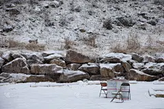 桶,雪,岩石,折叠椅,被抛弃的,过时的,秘密,美国西北太平洋地区,空的,茶几