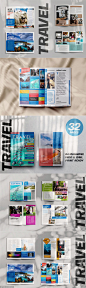 32P时尚高端多用途的旅游杂志设计画册楼书品牌手册设计模板