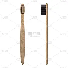 一对竹制牙刷。环保，无塑料物品，零浪费。牙科保健。拯救世界的理念。