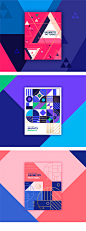 艺术色彩创意几何图形元素精致平面版式设计背景海报AI矢量素材-淘宝网