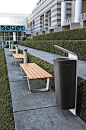 Public trash can / roto-moulded / aluminum MULTIPLICITY by Yves Behar & fuseproject landscapeforms: 