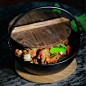 铸味 黑色铸铁饭锅煲汤炖肉锅 27cm日本锅送木垫通用各炉灶铸铁锅