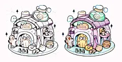 【线稿练习】-魔法幽灵小屋线稿_1_裹咩咩_来自小红书网页版