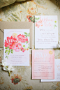 Julie Song #watercolor #invitations | Photography: Adrienne Gunde Photography - adriennegunde.com, Invitations by http://www.juliesongink.com/  Read More: http://stylemepretty.com/2013/10/18/farm-to-table-wedding-from-adrienne-gunde/