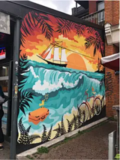 廊坊风景墙绘手绘油画彩绘