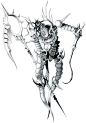 KONAMI 09年的游戏《恶魔城：审判》人设，部分角色和武器的设计，拿到现在来看依旧相当新奇有趣呢。
