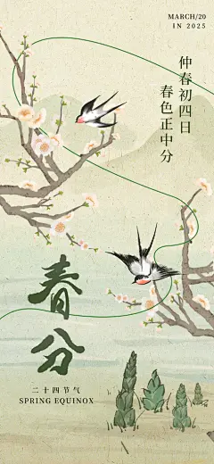 春分节气宣传海报