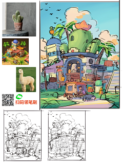 板牙兔子采集到手绘插画