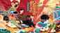 美的×李现 生活电器/国潮插画海报_点奥文化_插画图片-致设计