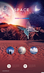 创意太空科技星空星球海报PSD素材