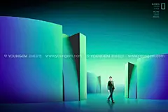 13款炫彩科幻未来商业职场虚拟空间主视觉海报设计ps素材源文件下载_颜格视觉