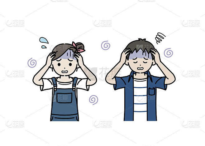 男孩和女孩孩子恐慌麻烦插图