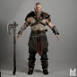 Viking - cinematic character creation course for XYZ School, Artem Gansior : Этот перс сделан для курса Movie Man в школе XYZ School .На курсе буду рассказывать и показывать ,как создавать персонажей для синематик трейлеров ,рекламы и фильмов с артовой и 