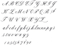 Copperplate字母线条粗细分明，优美圆润，也是最常见的一种英文书法字体。恩，是国产山寨圆体英文字帖的原版。