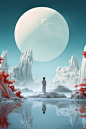科幻画103：梦月幻境，MJ咒语