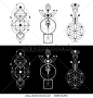 Sacred Geometry. Magic totem, sacred symbols, geometry, sacred, harmonic,geometric shapes,vector, background elements,icons, technical illustrations, vector decorations,vector designs - stock vector: 