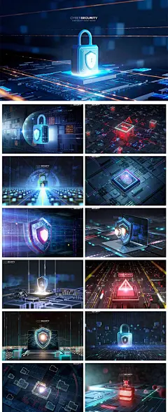 简约云网络科技互联网安全防火墙保护盾牌数据海报模板设计素材-淘宝网